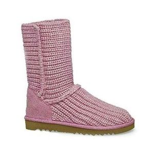 UGG Australia Crochet Knit Boots Orchid Pink